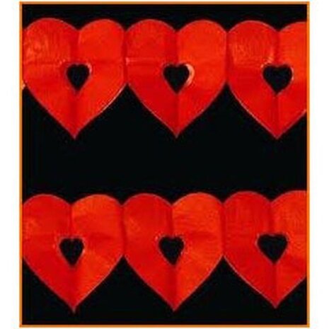 Guirlande coeur grand rouge ouvert