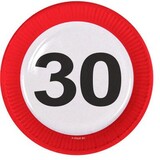 Panneau de trafic de plaques 30 ans | 8 pièces