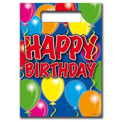 Partytasche alles Gute zum Geburtstag Balloons 8 Stücke