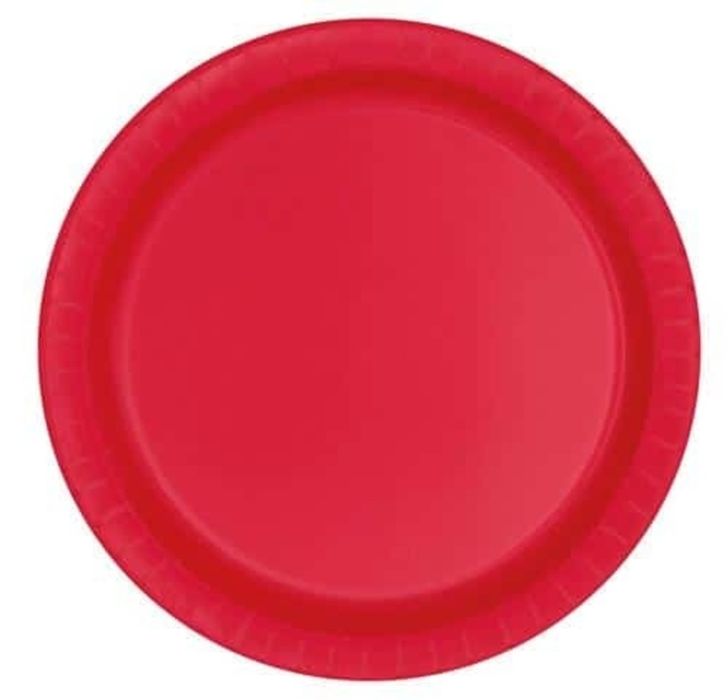 Plaques rubis rouge 22cm | 8 pièces