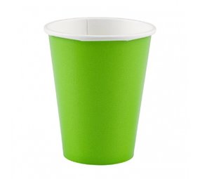 Amscan Tasse kiwi vert 260ml | 8 pièces Amscan Tasse kiwi vert 260ml | 8 pièces