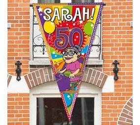 Mega Puntvlag Sarah!