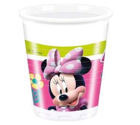 Beker Minnie Mouse lime-roze | 8 stuks