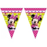 Procos Party Vlaggenlijn Minnie Mouse lime-roze
