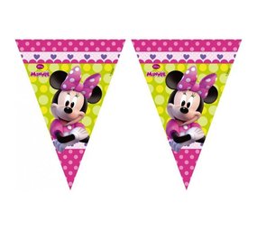 Procos Party Vlaggenlijn Minnie Mouse lime-roze Procos Party Vlaggenlijn Minnie Mouse lime-roze
