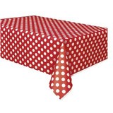 Tafelkleed rood met witte stippen | 137x274 cm Tafelkleed rood met witte stippen | 137x274 cm