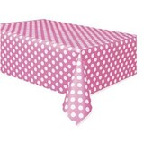 Nappe rose avec des points blancs 137 x 274 cm Nappe rose avec des points blancs 137 x 274 cm
