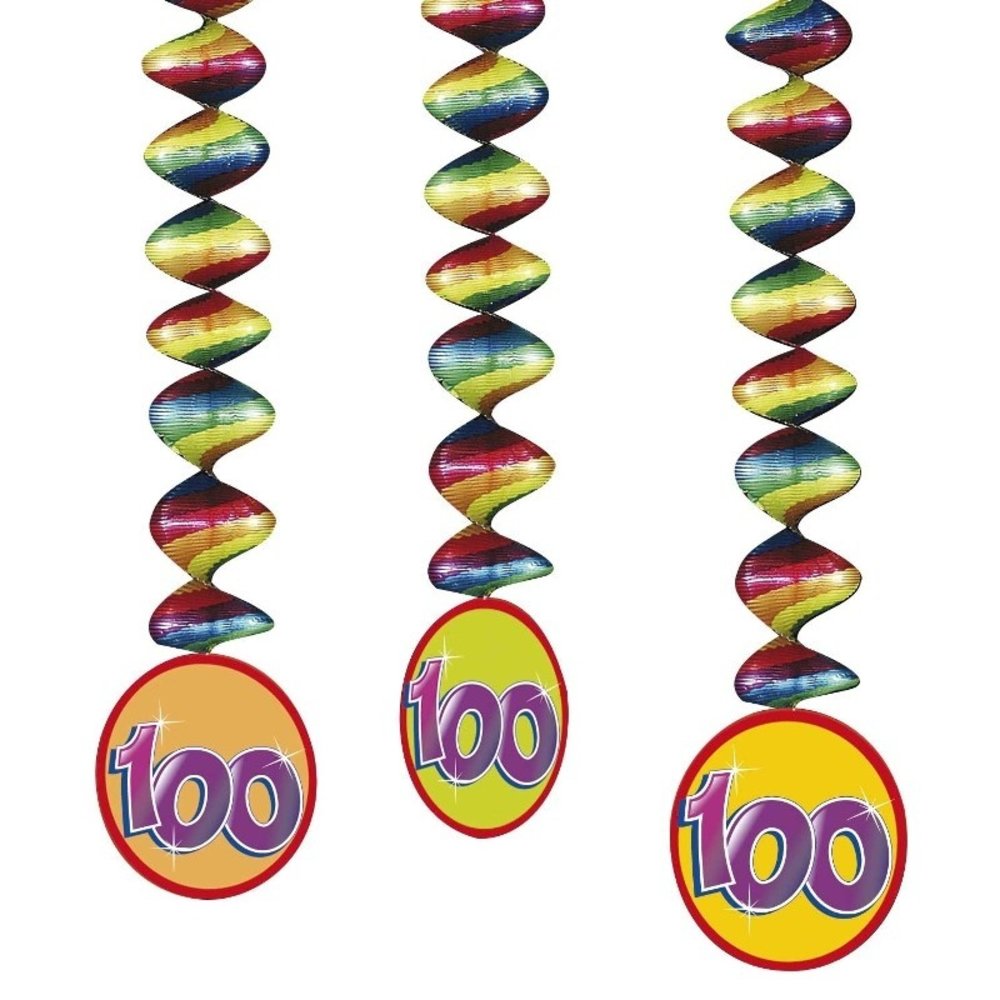 Decoration spiral 100 years 3 pieces