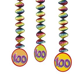 Dekoration Spiral 100 Jahre 3 Stücke