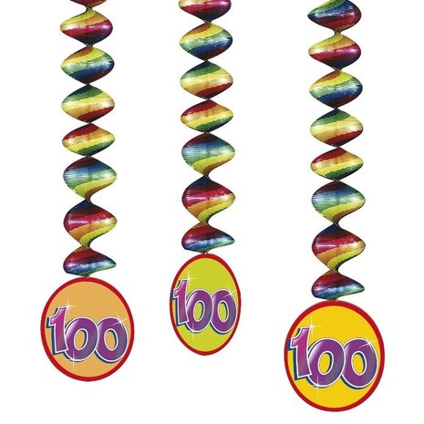 Dekoration Spiral 100 Jahre 3 Stücke