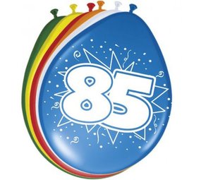 Ballon 85 jaar 8 stuks