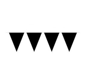 Globos Nordic Ligne de drapeau mini plastique noir | 3 mètres