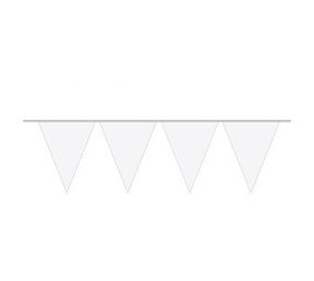 Globos Nordic Ligne de drapeau mini plastique blanc | 3 mètres Globos Nordic Ligne de drapeau mini plastique blanc | 3 mètres