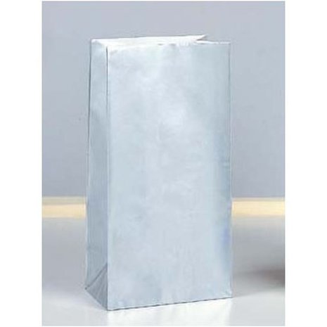 Unique Party Papier d'argent sac de fête | 10 morceaux