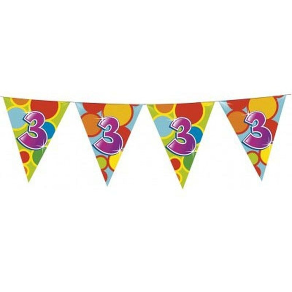 Flaggenlinie Zahl 3 Party | 6 Meter Flaggenlinie Zahl 3 Party | 6 Meter