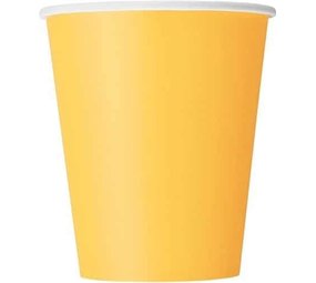 Unique Party Tassen Sonnenblume gelb 250 ml | 8 Stücke Unique Party Tassen Sonnenblume gelb 250 ml | 8 Stücke