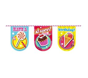 Folat Fahnenlinie Torte - Eiscreme Party 6m | pro Stück