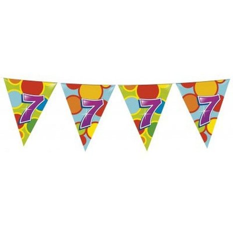 Vlaggenlijn 7 jaar Party | 6 meter Vlaggenlijn 7 jaar Party | 6 meter