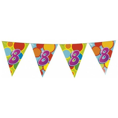 Flag line 8 years party | 6 meters Flag line 8 years party | 6 meters