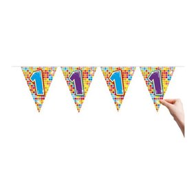 Blocs d'anniversaire de ligne de drapeau 1 an | 6 mètres