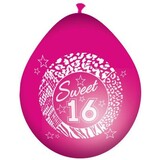 Folat Balloon Sweet 16 Magenta Pink 8 pieces Folat Balloon Sweet 16 Magenta Pink 8 pieces