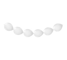 Witte knoopballonnen 8 stuks | 3 meter