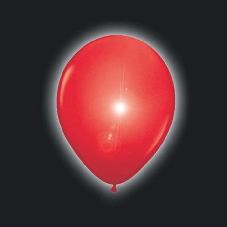 LED balloon red 5 pieces