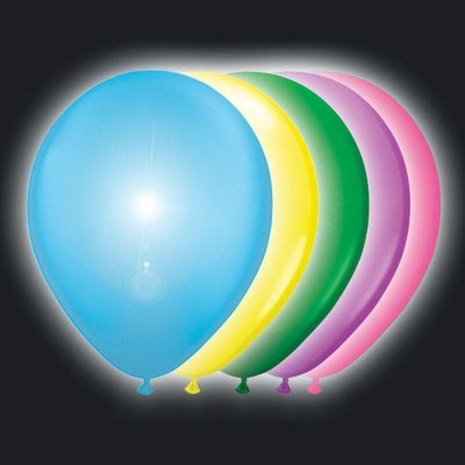 Led ballon assorti 5 stuks Led ballon assorti 5 stuks