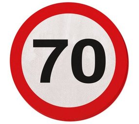 Panneau de signalisation de serviettes 70 ans 20 pièces Panneau de signalisation de serviettes 70 ans 20 pièces