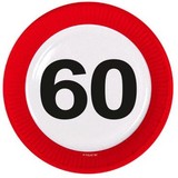 Bord Verkeersbord 60 jaar | 8 stuks Bord Verkeersbord 60 jaar | 8 stuks