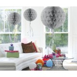 Honeycomb ball silver 30cm | per Unit Honeycomb ball silver 30cm | per Unit