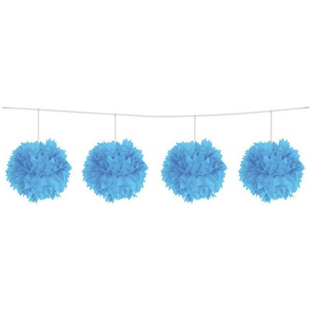 Pompon pendulum bleu clair 12cm | 4 pièces