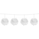 Folat Pompom Slinger White 12cm | 4 pieces Folat Pompom Slinger White 12cm | 4 pieces