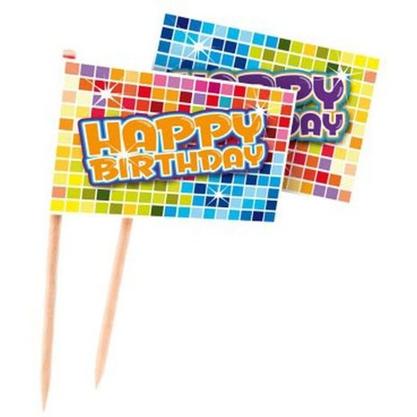 Folat Prikkers Birthday Blocks 24 stuks Folat Prikkers Birthday Blocks 24 stuks