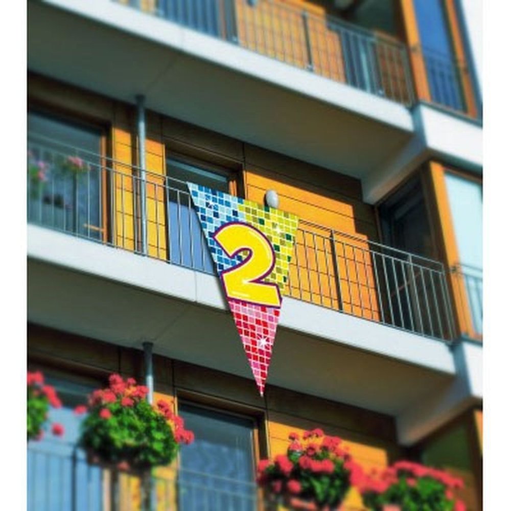 Mega Flag 2 years Birthday Blocks | 90 x 150 cm Mega Flag 2 years Birthday Blocks | 90 x 150 cm