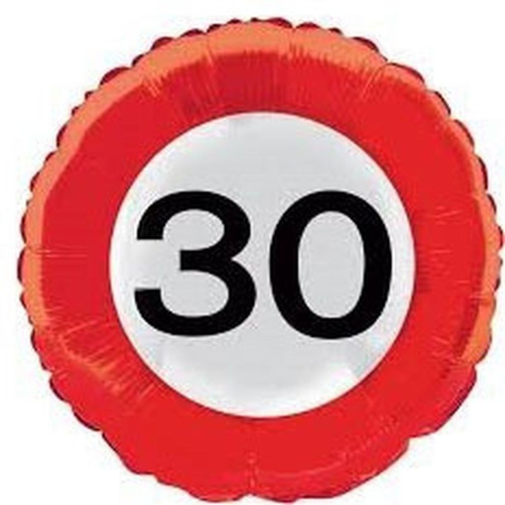 Feuille de ballon 30 ans de panneau de signalisation