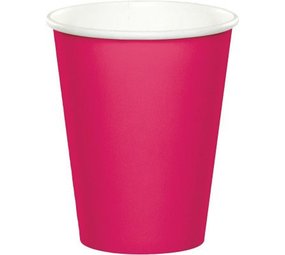 Beker hot magenta karton 350 ml | 8 stuks Beker hot magenta karton 350 ml | 8 stuks