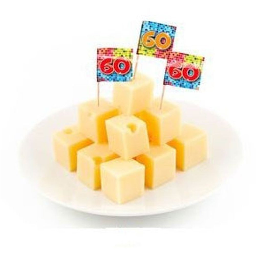 Folat Pickers Blocks d'anniversaire 60 ans 24 pièces Folat Pickers Blocks d'anniversaire 60 ans 24 pièces