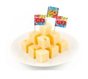 Folat Pickers Blocks d'anniversaire 60 ans 24 pièces Folat Pickers Blocks d'anniversaire 60 ans 24 pièces