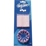 Folat Cake candles 24 candles and 12 holders pink Folat Cake candles 24 candles and 12 holders pink