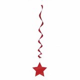 Decoratie swirl ster rood | 3 stuks Decoratie swirl ster rood | 3 stuks