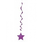 Decoratie swirl ster paars | 3 stuks Decoratie swirl ster paars | 3 stuks