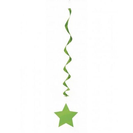 Decoratie swirl ster limegroen | 3 stuks Decoratie swirl ster limegroen | 3 stuks