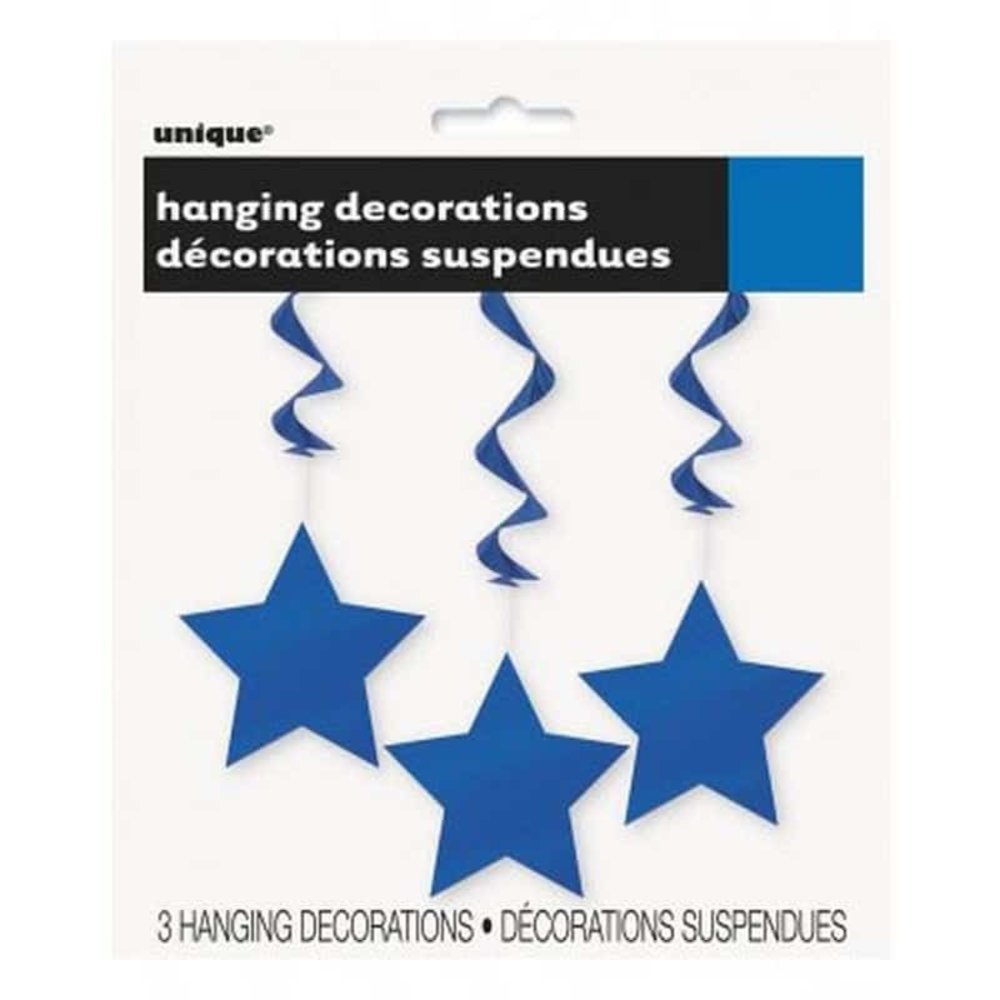 Decoration swirl star dark blue 3 pieces Decoration swirl star dark blue 3 pieces