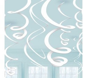 Amscan Decoratie swirl wit | 12 stuks