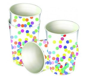 Beker Confetti 250 ml | 8 stuks