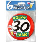 Tapis de bière Hooray 30 ans | 6 morceaux