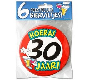 Beer mats hurray 30 years | 6 pieces