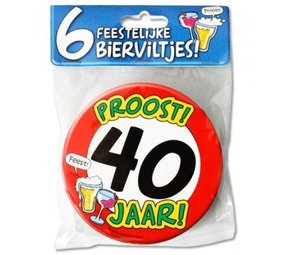 Biermatten 40 Jahre 6 Stück