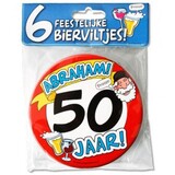 Paper Dreams Beer mats Abraham 50 years | 6 pieces Paper Dreams Beer mats Abraham 50 years | 6 pieces